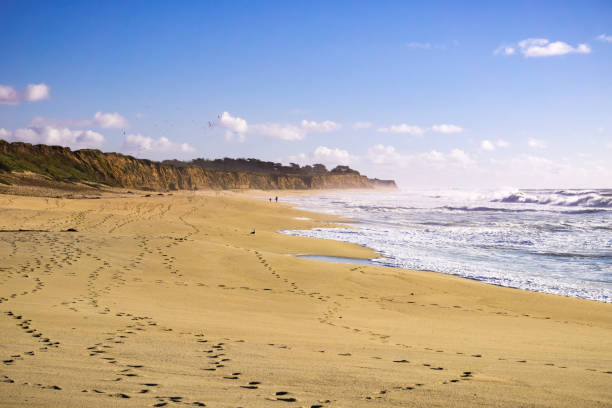 istock The Pacific Ocean coast and beach in Half Moon Bay, California 1134765557