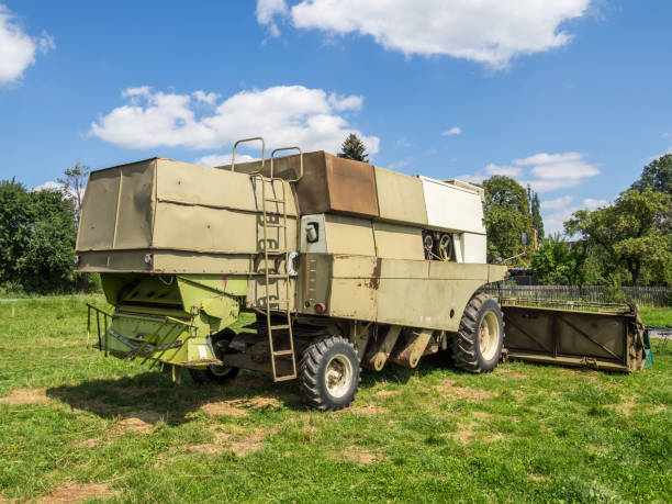 Historic GDR combine harvester
