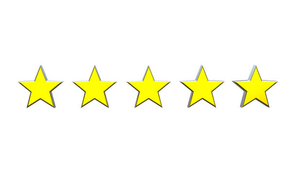 istock 3D illustration of five stars isolated on a white background 1134770775