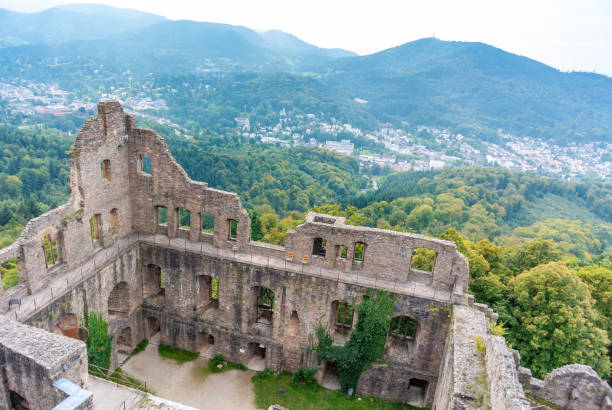 Old castle Ruins in Baden-Baden, Germany-(Old Castle) Baden-Baden, Germany baden baden stock pictures, royalty-free photos & images