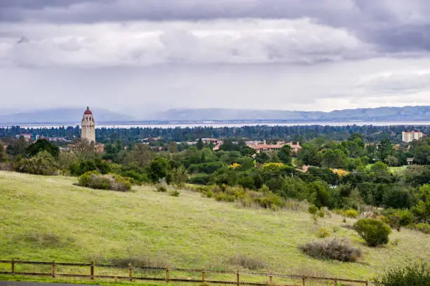 Photo of View towards Stanford University and San Francisco bay, Palo Alto, California