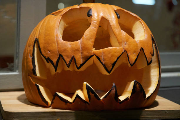 istock Carved Halloween pumpkin 1134781105