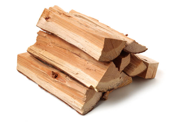istock Pile of firewood isolated on a white background 1134783855