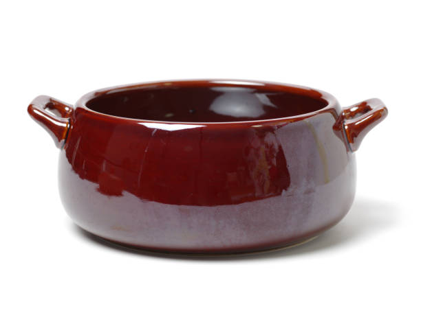istock Clay pot for cooking on white background 1134785256