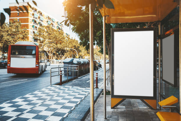 istock Banner mockup in bus station 1134788208