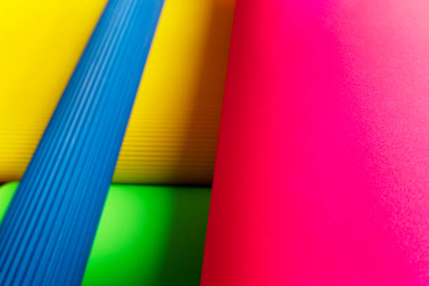 istock Texture of multicolored cardboard and paper background. 1134792171