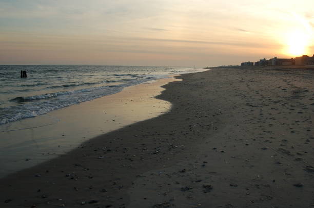 istock Sunset on the beach at Rockaway 1134801562