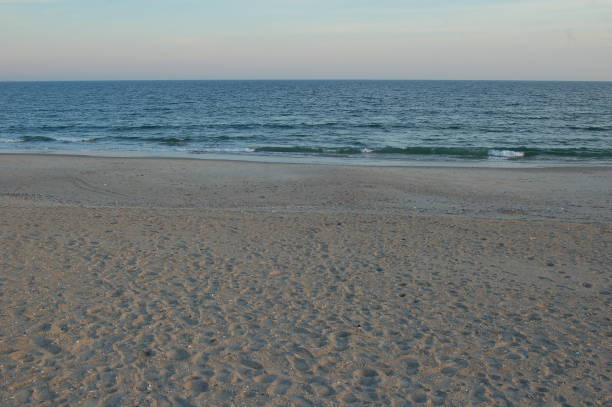 istock Open view of Rockaway beach at dusk 1134801588