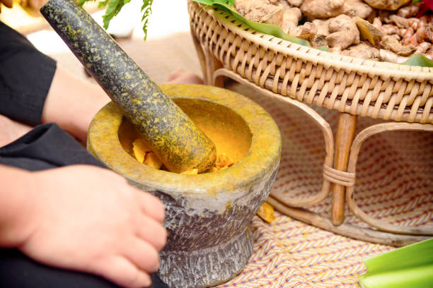 istock Indian medicine Ayurveda, herbal treatment 1134801686