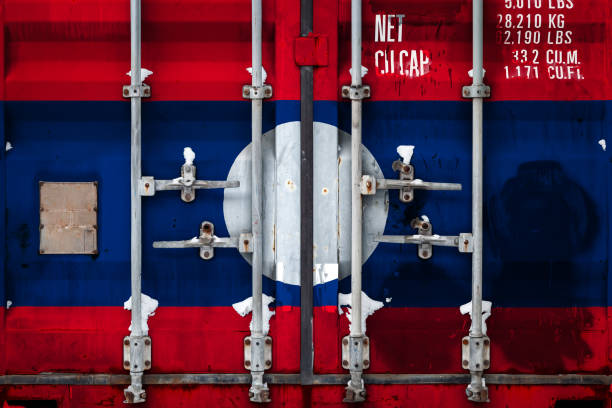 istock Close-up of the container with the national flag 1134803802