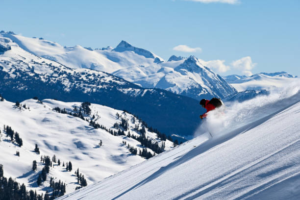 istock Skiing fresh powder in Whistler, Canada 1134803907