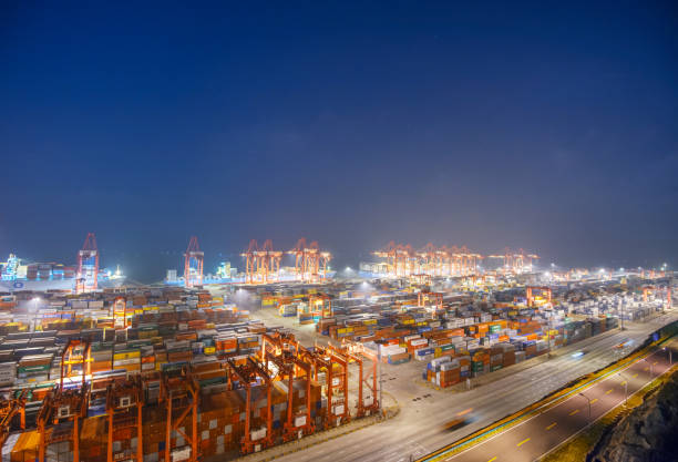 istock busy port at night in shanghai 1134813046