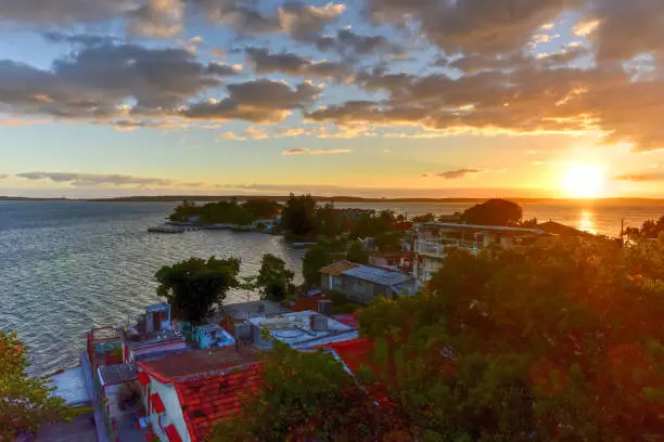 Sunset at Punta Gorda in Cienfuegos, Cuba.