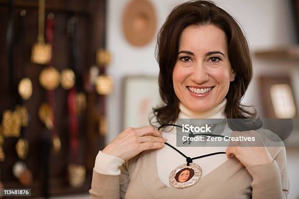Lady With Necklace Stock Photo - Download Image Now - Antique, Women, 30-39 Years