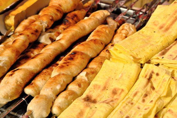 istock Grilled sausages in the dough 1134819469