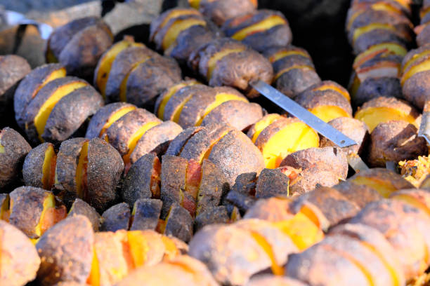 istock Grilled potatoes outdoors 1134821150
