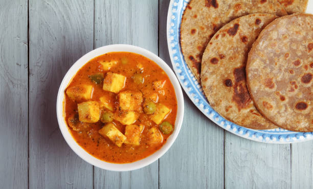 istock Home made Paneer Butter Masala with chapathi 1134821264