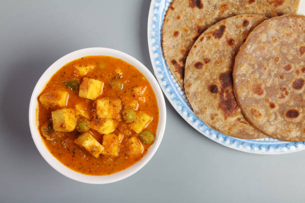 istock Home made Paneer Butter Masala with chapathi 1134821281