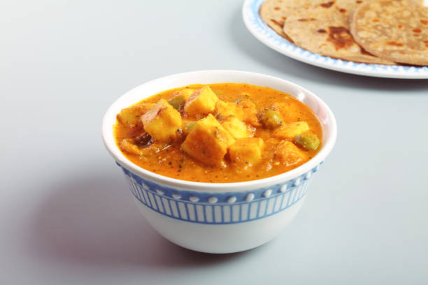 istock Home made Paneer Butter Masala with chapathi 1134821333