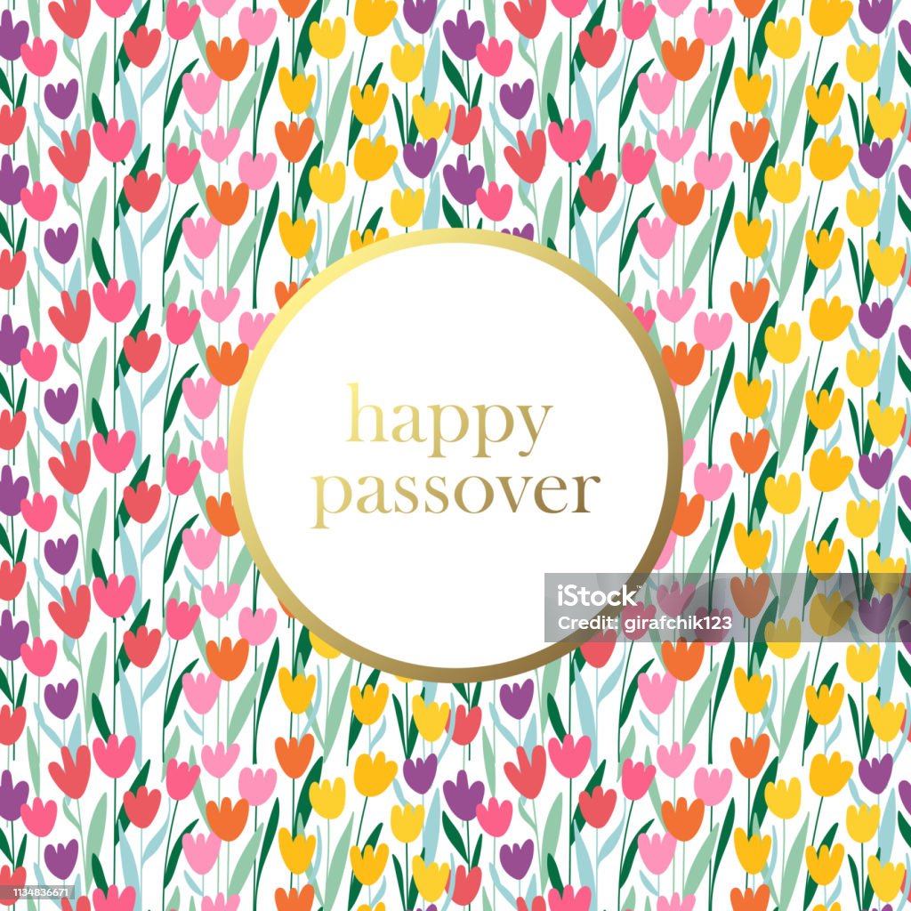 Springtime Passover Seamless Pattern For Passover Holiday With Cute Spring Flowers ...
