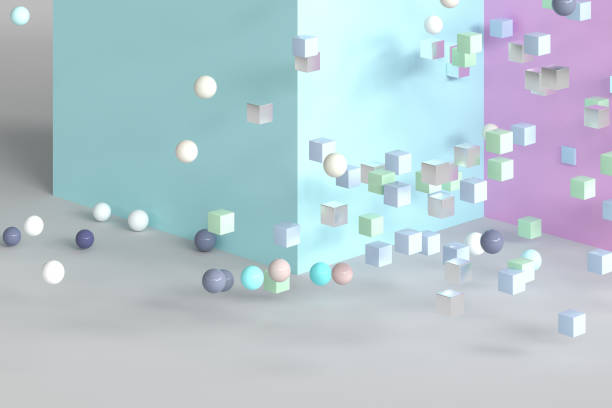 istock colorful balls and cubes, 3d rendering 1134838725