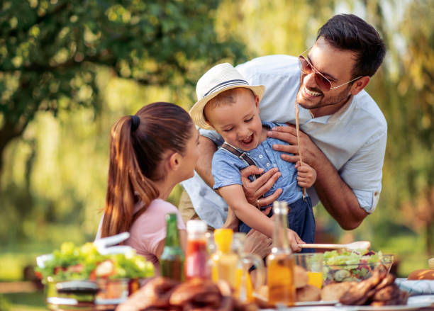 istock Family having lunch in their garden 1134841030