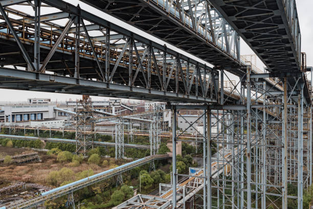 istock Steel framework at an abandoned factory 1134842602