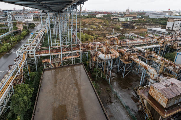 istock Steel framework at an abandoned factory 1134842605