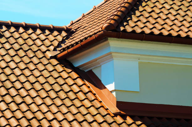 istock Red Ceramic Roof Tiles Background 1134843828