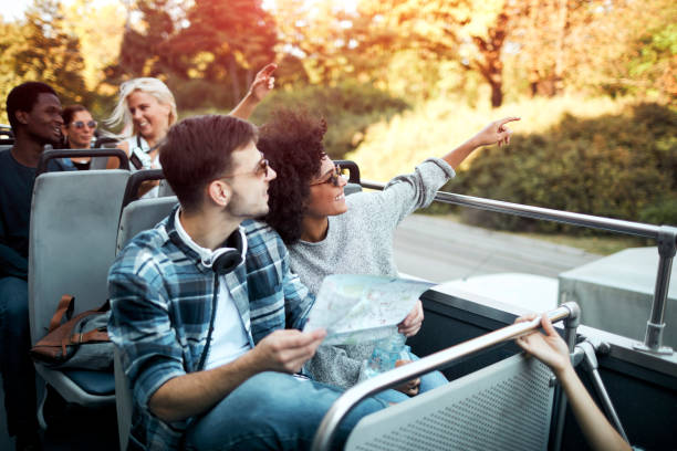 istock Open Top Bus Tour In The City 1134847790