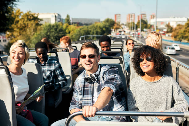 istock Open Top Bus Tour In The City 1134847945