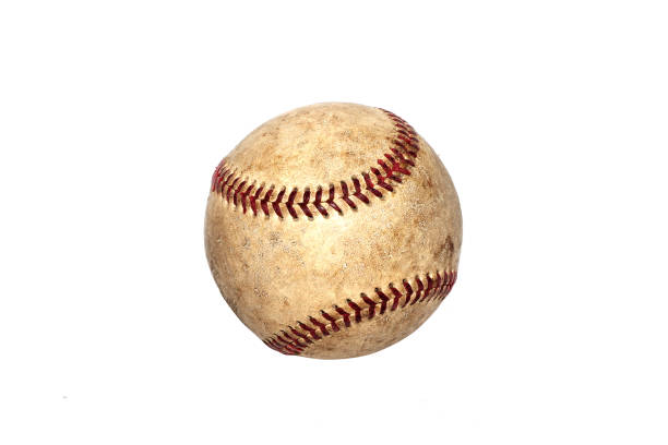 istock Vintage Old baseball Isolated on a White Background 1134853539