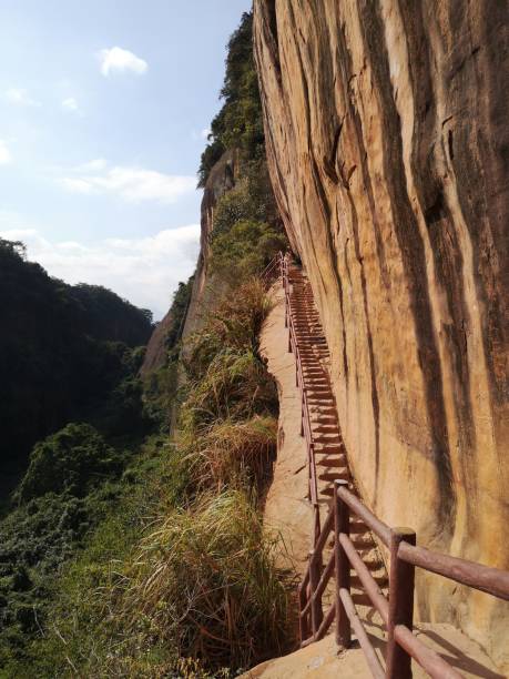 istock Steps up Danxia YangYuan mountain, Guangdong province,  China 1134853675