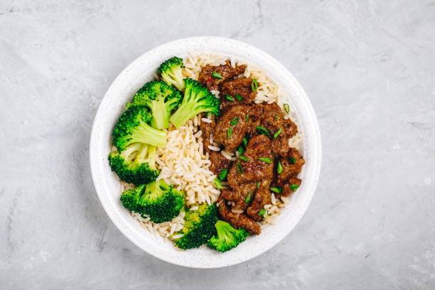 istock Homemade Beef and Broccoli bowl with Rice 1134853801