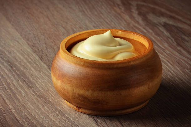 istock mayonnaise in a dish on wooden table 1134863709