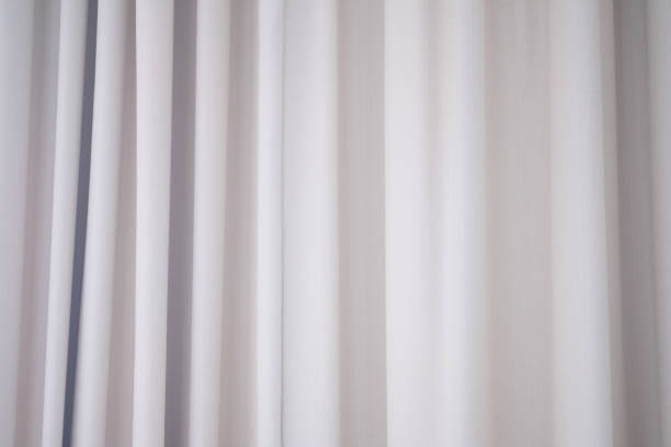 istock White curtain on the window, curtain background 1134866129