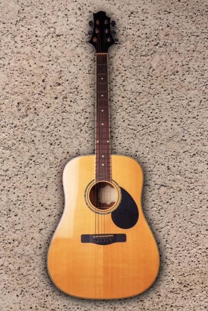istock Wood guitar, instrument on the background, clipping technology 1134866173