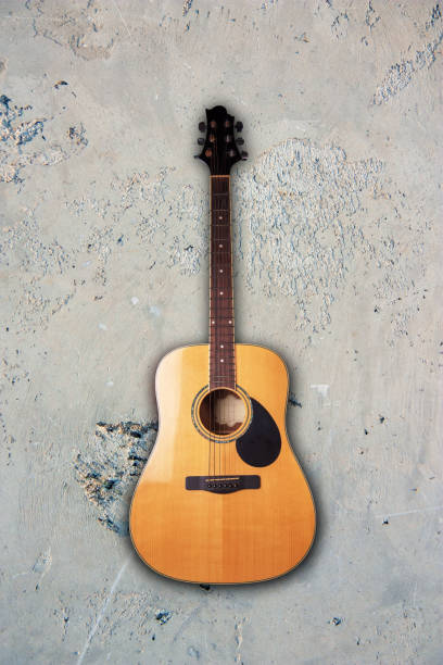 istock Wood guitar, instrument on the background, clipping technology 1134866215