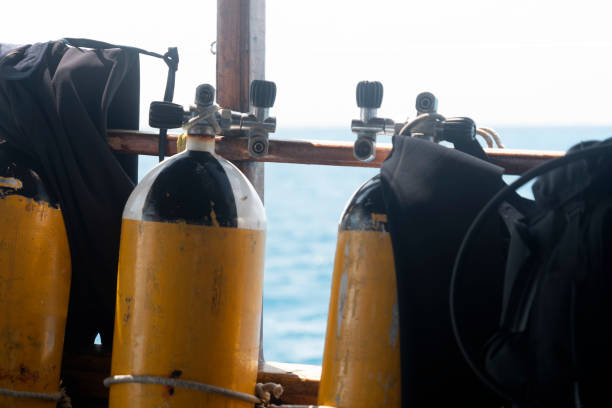 istock Tank on scuba diving boat in tropical paradise 1134868735