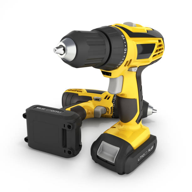 istock Cordless screwdriver with a drill isolated on white background 3d 1134869062