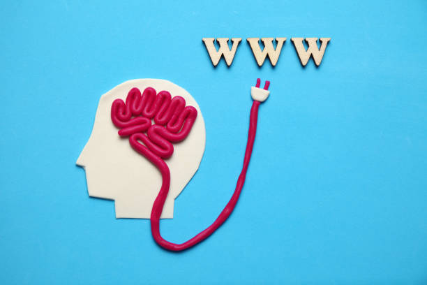 istock Figure of man and Internet (WWW). Quick access to knowledge and information 1134874027