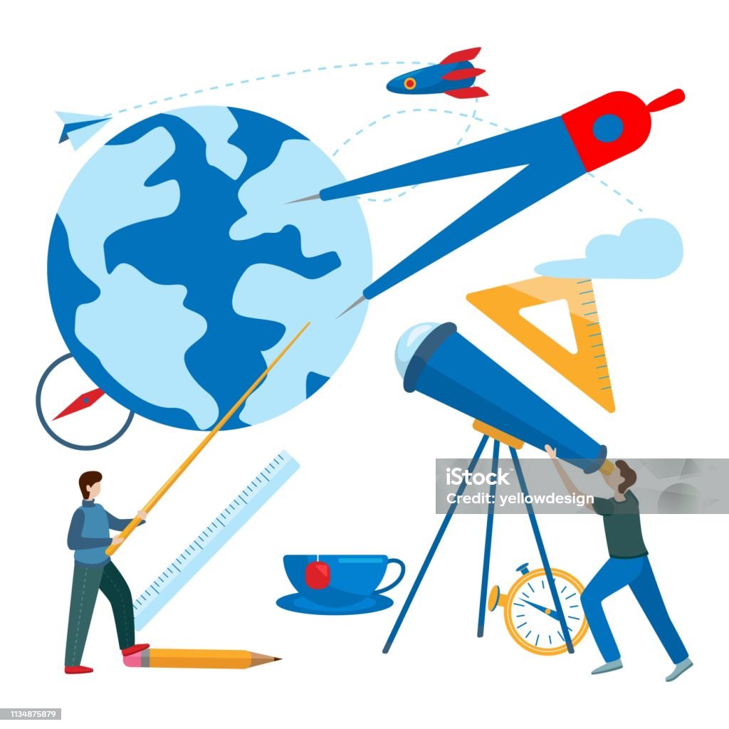 Concept Problem Solving Learning Education Flat Vector Illustration ...