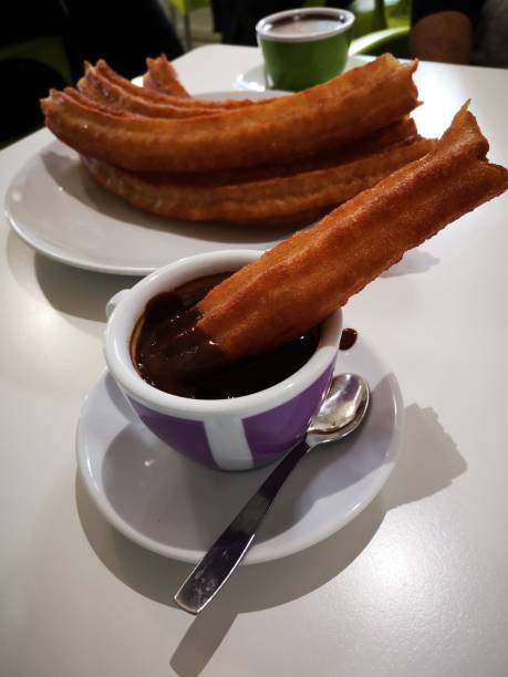 istock Chocolat with churros breakfast typical in Spain 1134876632