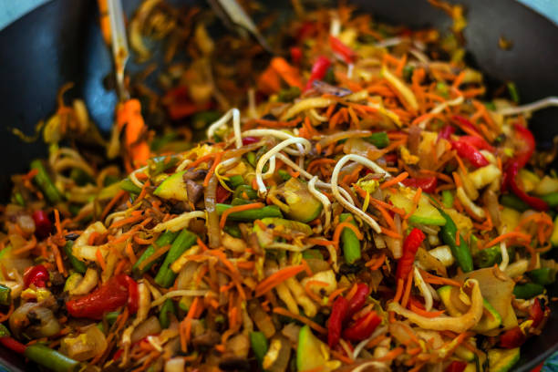 Stewed vegetables. Asian cuisine