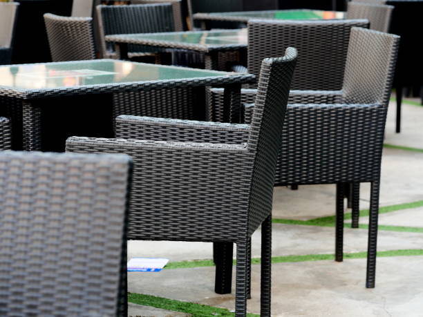 istock Table and chairs on outdoors 1134885536