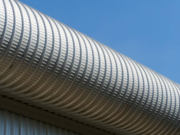 istock Commercial construction Metal sheet roofing 1134887035