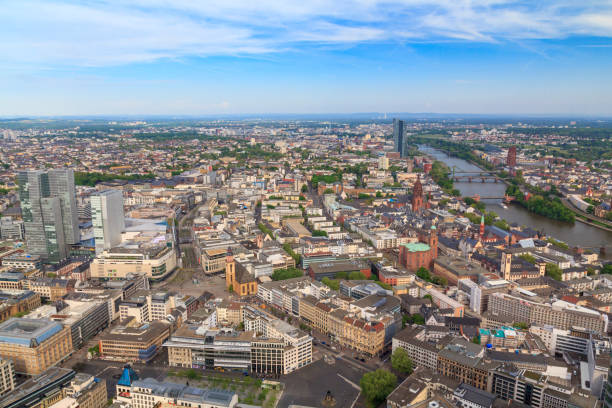 istock Frankfurt aerial city view 1134887763