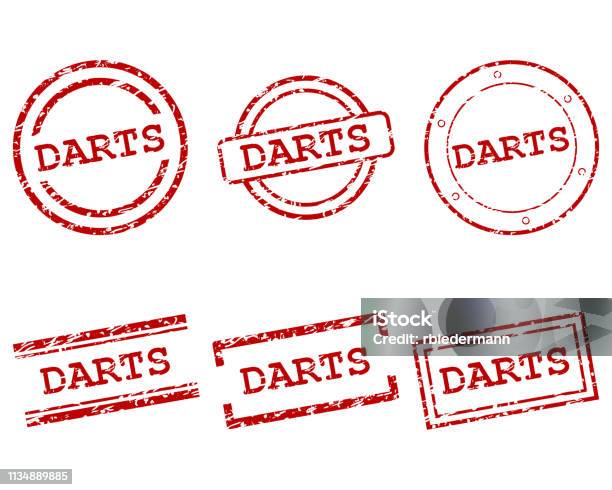 Darts Stamps Stock Illustration - Download Image Now - Business, Computer Graphic, Cut Out