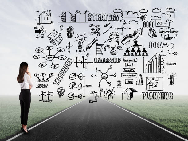istock Businesswoman sketching her ideas 1134892995