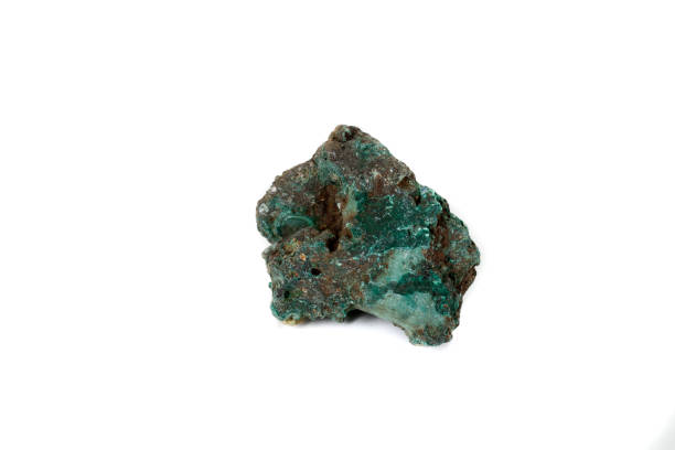 istock Macro mineral stone Malachite against white background 1134893271